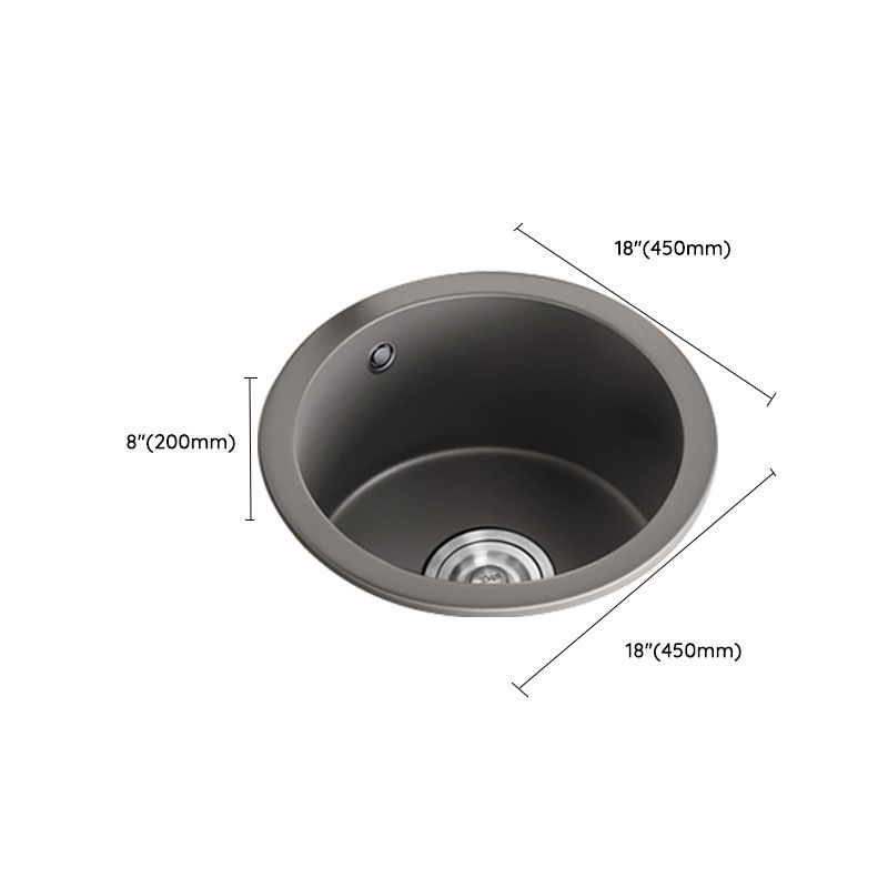 Quartz Kitchen Bar Sink Contemporary Round Shape Kitchen Bar Sink