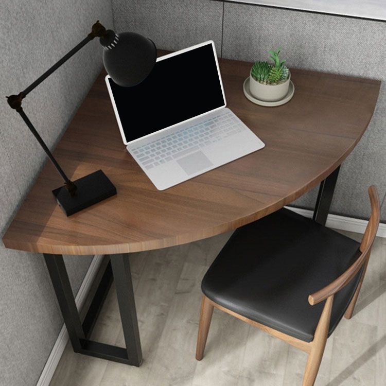 Contemporary Solid Wood Writing Desk Bedroom Office Desk with Black Legs