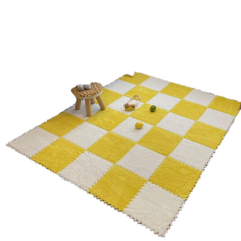 Modern Carpet Floor Tile Plush Cut Loose Lay Non-Skid Carpet Tile