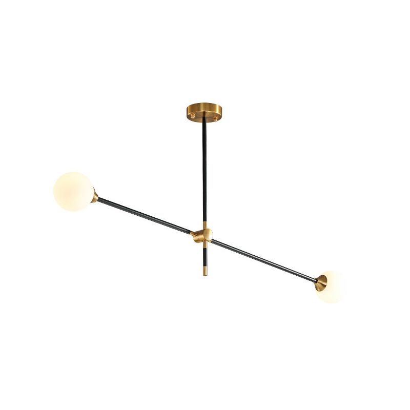 Molecular Pendant Chandelier Modern Glass Living Room Hanging Ceiling Light in Gold and Black