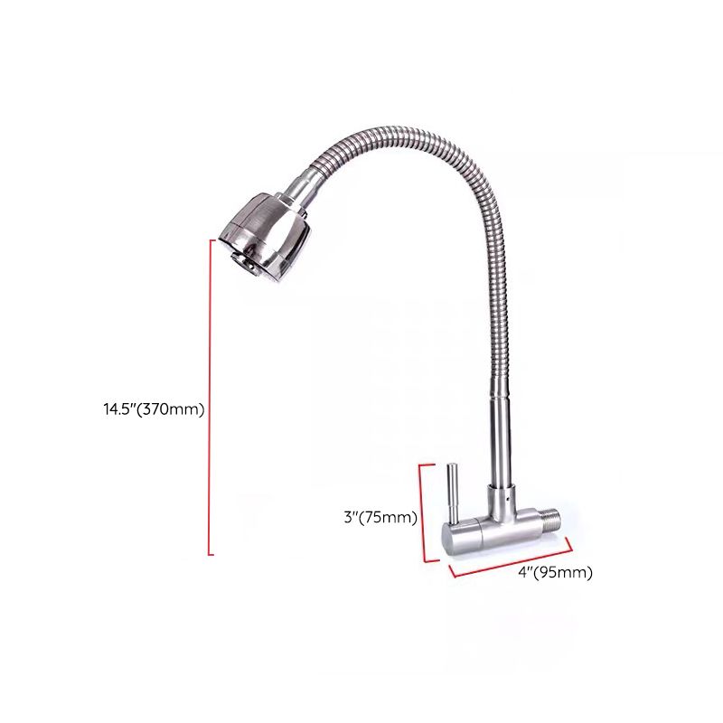 Modern Faucets 1-Handle and 1-Hole Single Level Stainless Steel Bar Faucet