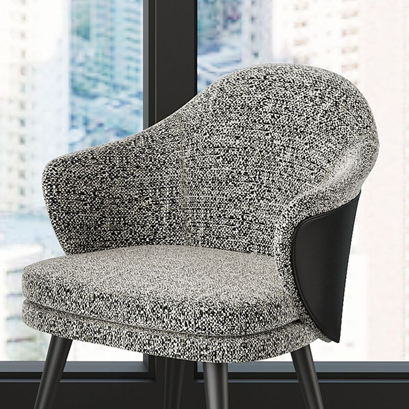 Glam Style Dining Chair Upholstered Dining Armchair for Indoor