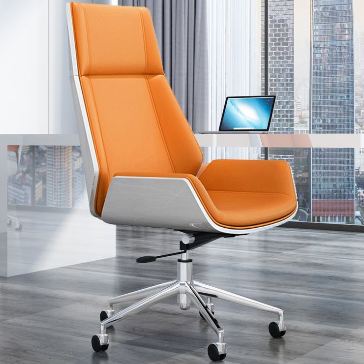 Executive Ergonomic Desk Chair Silver Metal Frame Modern Office Chair