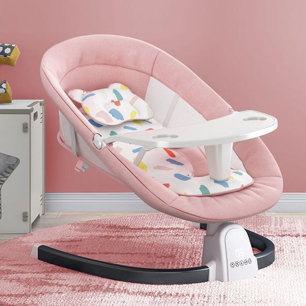 Metal Rocking Baby Crib Cradle Electric Oval Cradle with Mattress