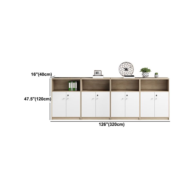 Modern Lateral Filing Cabinet Wood File Cabinet with Lock and Storage