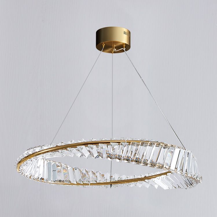 Pendre LED de style luxueux léger Light Crystal Plafond Pendant Light