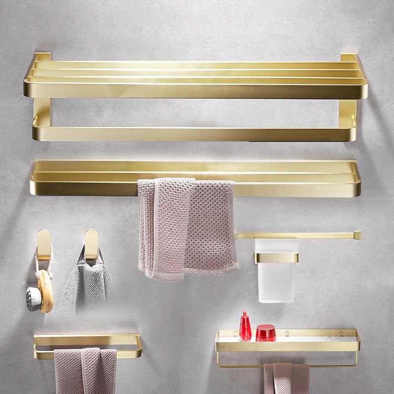 Brushed Brass Bathroom Hardware Set Retro Golden Bathroom Accessory Kit