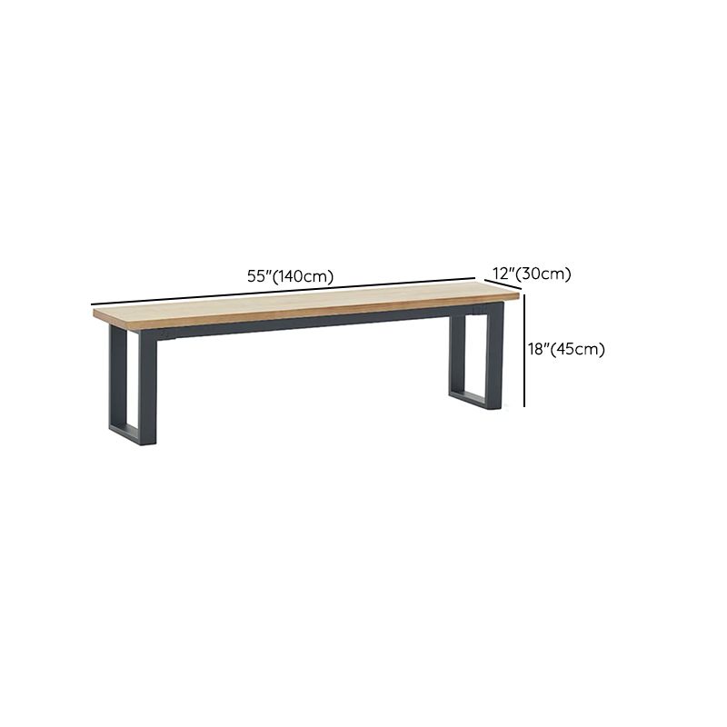 11.7-inch W Modern Seating Bench Solid Wood Metal Solid Color Bench