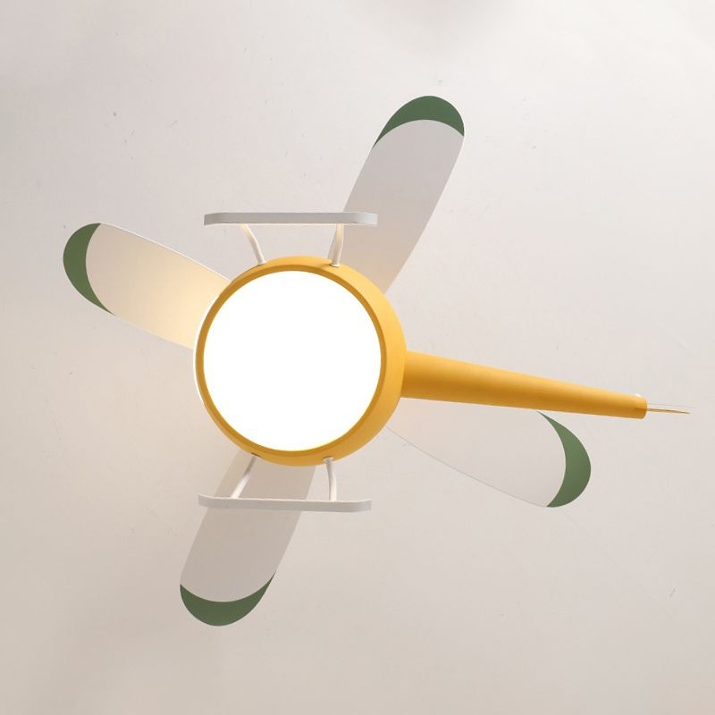 Kids Creative Airplane LED LED LIGHT LIGHT FAN LIGHT ANDAGGIO con ombra acrilica