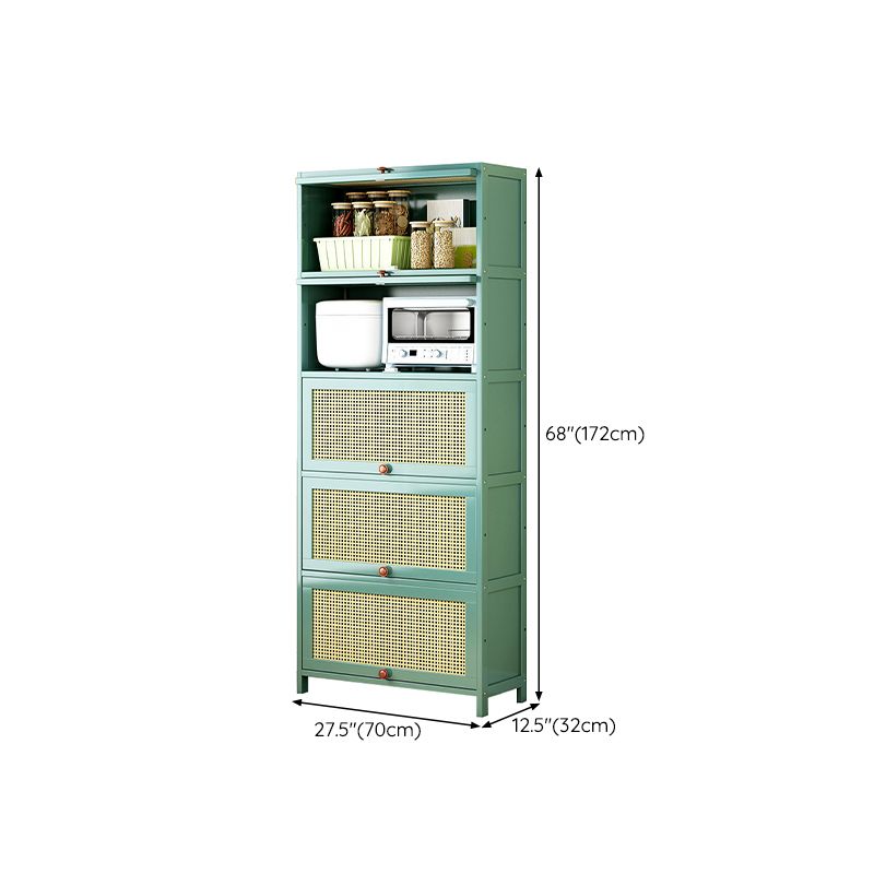 Green Bamboo Kitchen Server Glam Dining Server for Living Room