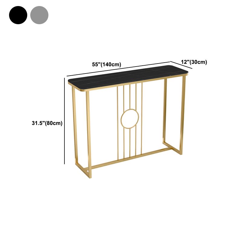 Glam Slate Rectangle Console Table Scratch Resistant Stain Resistant Sofa Table