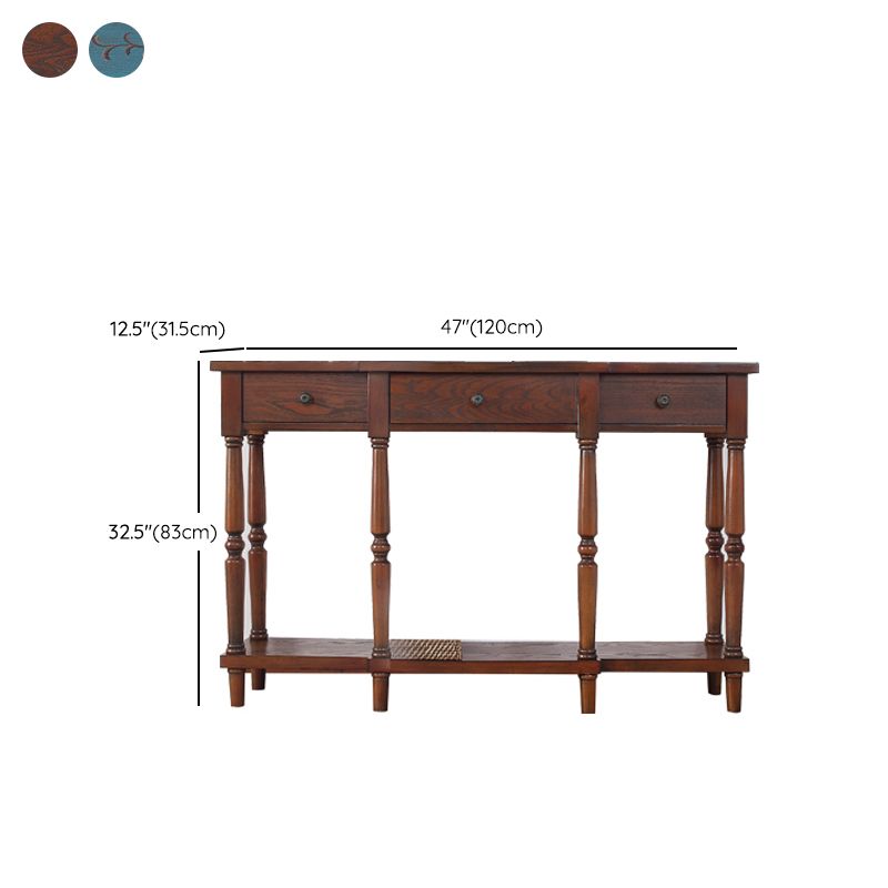 Mid-Century Modern Rectangle Accent Table Wood Sofa Console Table for Hall