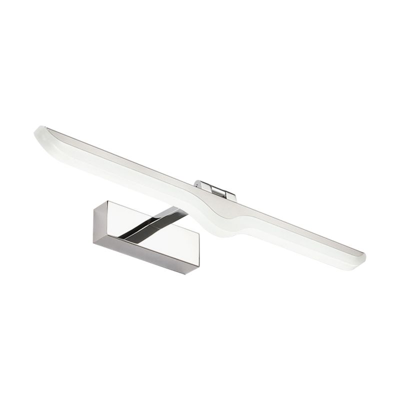 Luz de tocador de acrílico lineal estilo moderno 16.5 "/20.5" W LED Níquel Lámpara de apliques de pared en luz cálida/blanca