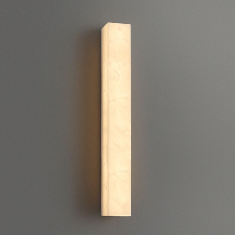 LED Modern Wall Sconce Linear Shape Vanity Lamp with Marble Shade