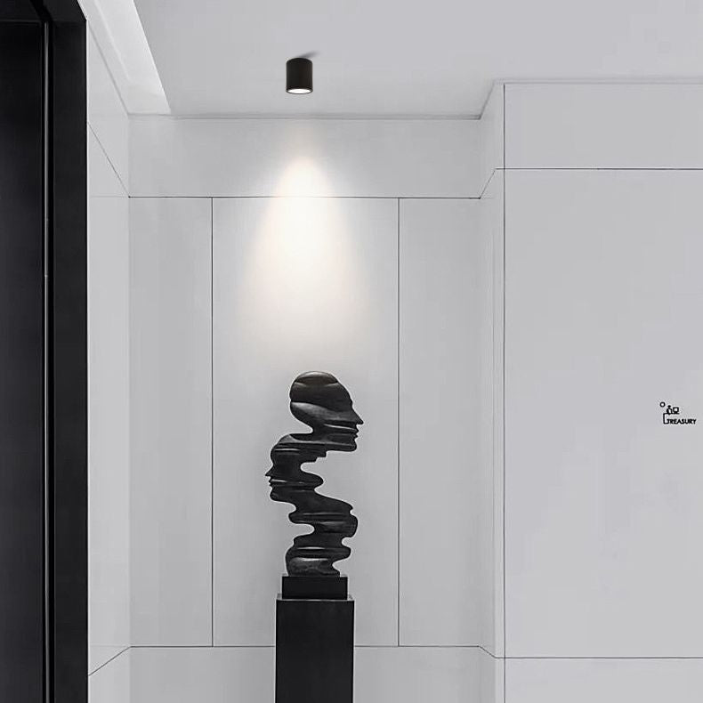 Cylindrical Aluminum Flush Mount Simplicity Led Surface Mount Ceiling Light for Foyer