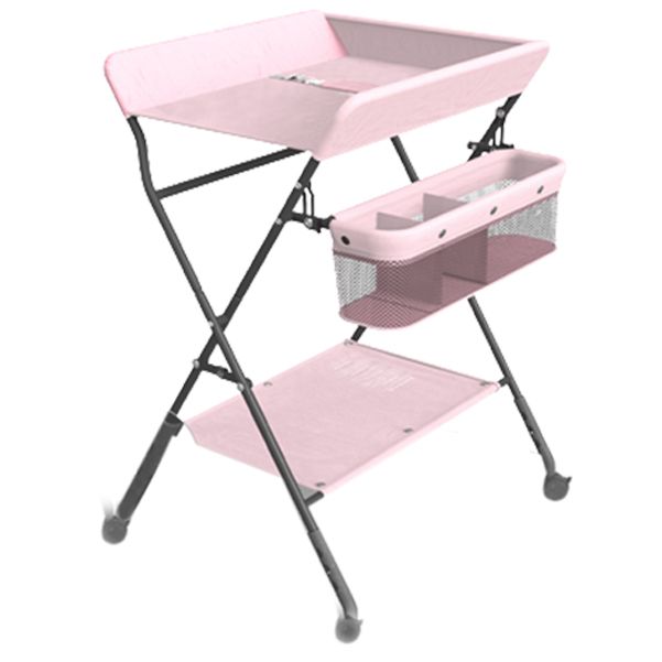 Flat Top Baby Changing Table Folding Changing Table with Safety Rails