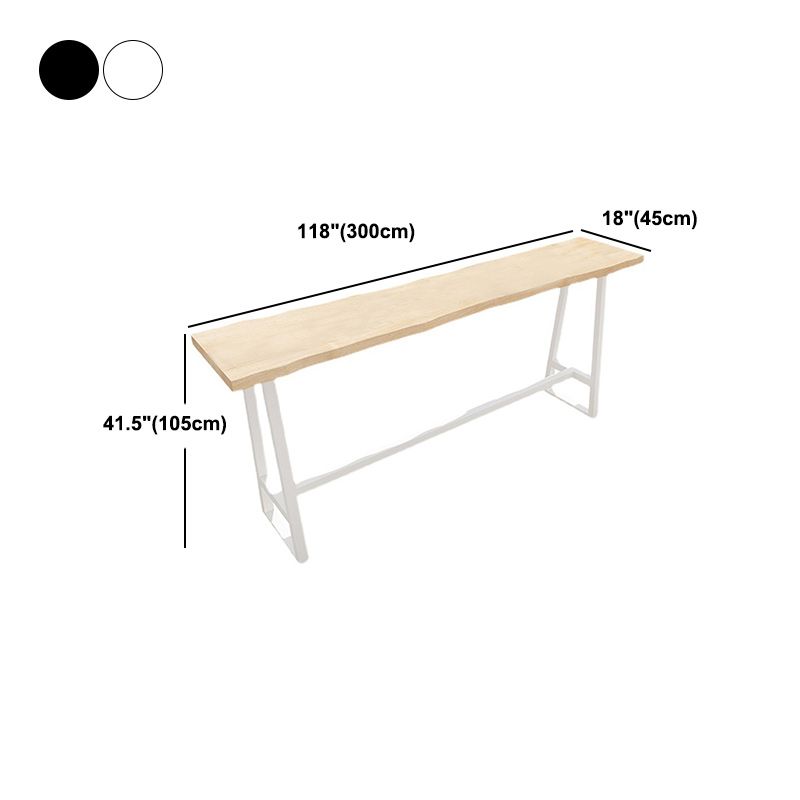 Solid Wood Bar Dining Table Traditional Luxury Rectangle Bar Table with Trestle Base