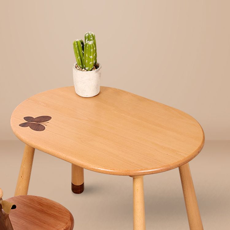 Solid Wood Writing Desk and Chair Kids in Natural Desk for Home