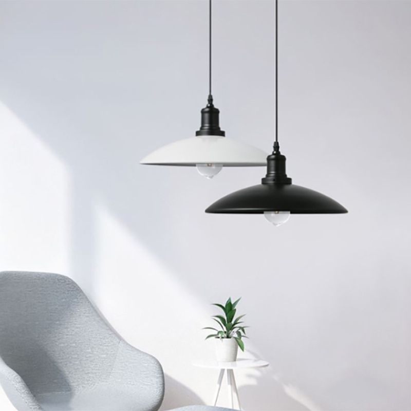 Kuppelförmige Metallpendel leichte Bauernhaus 1-Licht-Speisesaal Hanging Lampe Kit