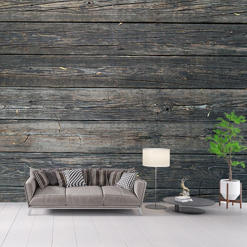 Washable Stain Resistant Wall Mural Wallpaper Wood Texture Sitting Room Wall Mural