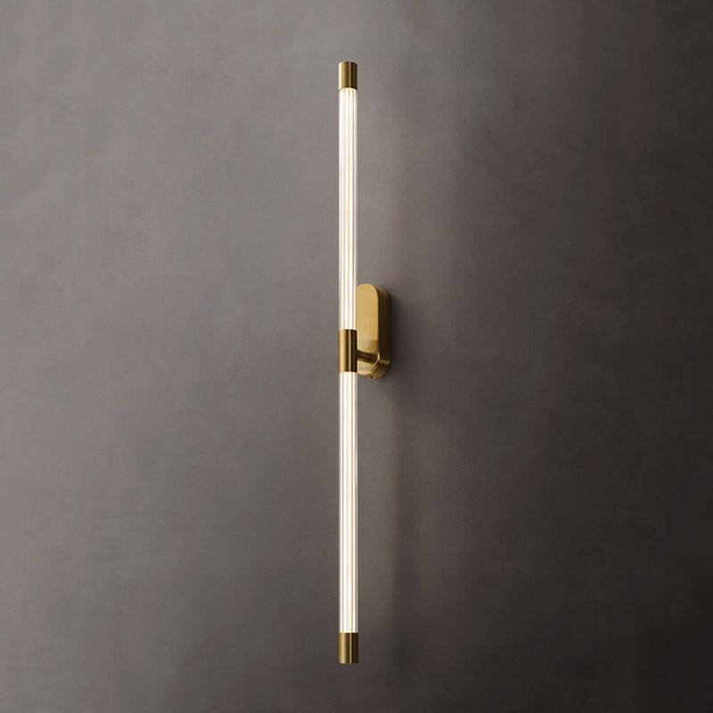 Postmodern Metal Wall Sconce Linear Shape Wall Lighting Ideas with Acrylic Shade