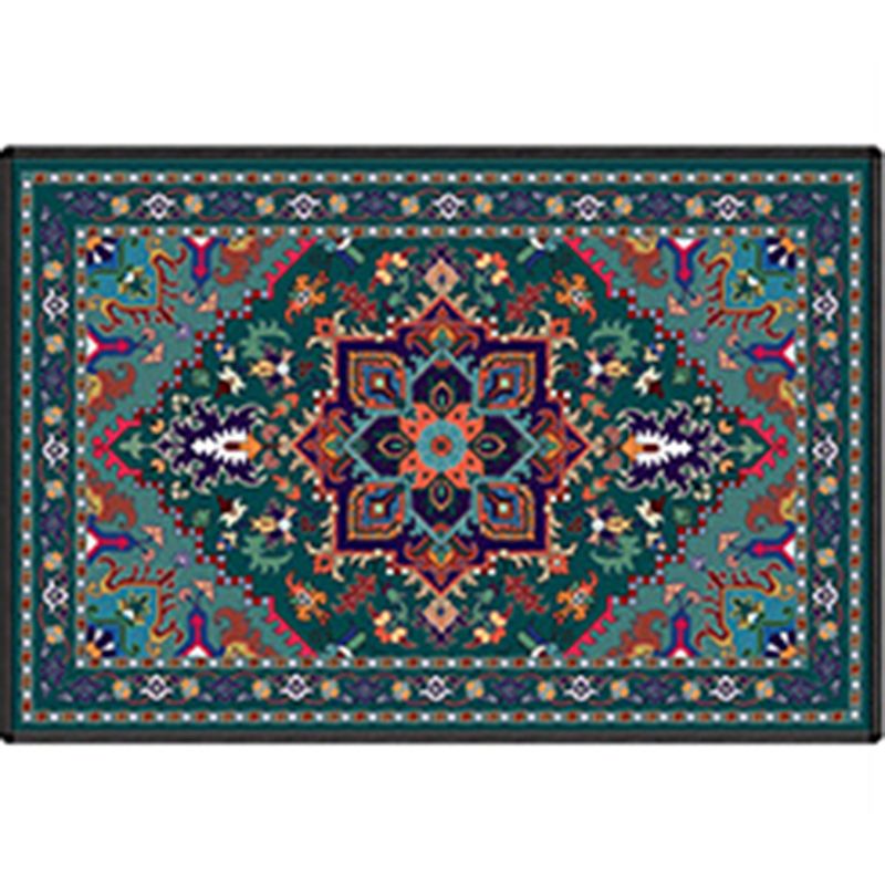 Victorian Medallion Pattern Rug Olden Moroccan Area Carpet Anti-Slip Backing Carpet for Living Room