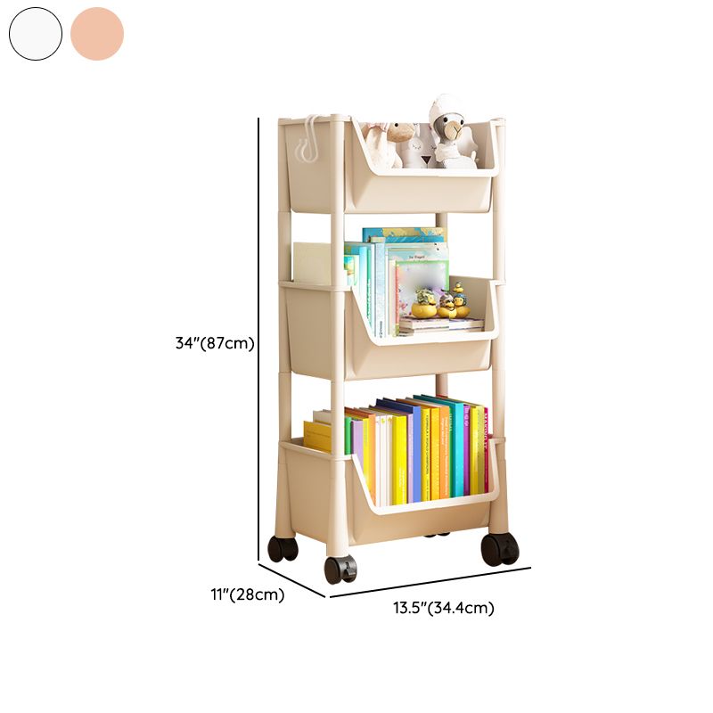 Contemporary Plastic Book Shelf Freestanding Standard Kids Bookcase