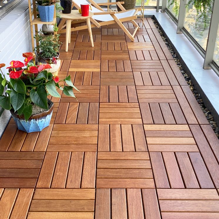 Interlocking Deck Tiles Wood Deck Flooring Tiles for Outdoor Patio