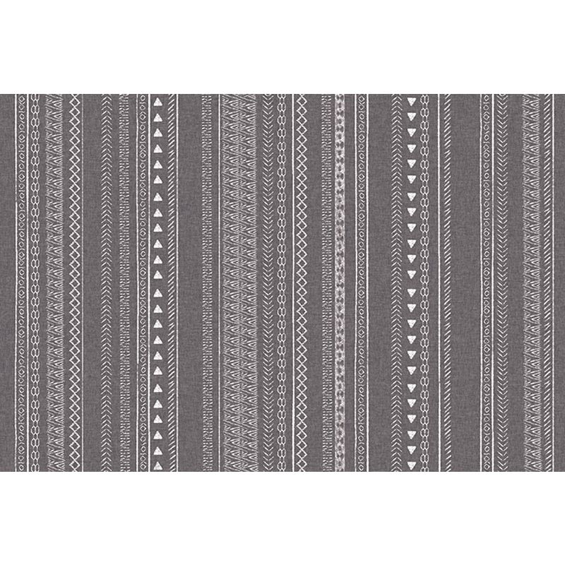 Retro Striped Pattern Rug Grey Polyester Rug Washable Pet Friendly Anti-Slip Carpet for Living Room