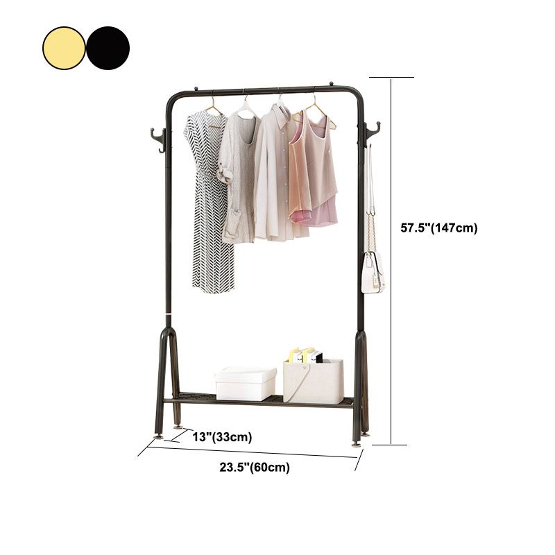 Coat Rack Storage Shelf Metal Hanging Hook Hall Stand Living Room