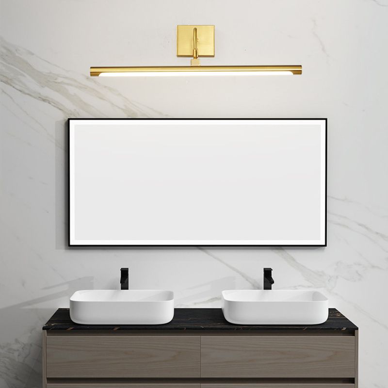 Modern Luxury Style Linear Wall Mounted Vanity Lights Copper Wall Lighting Ideas for Bathroom