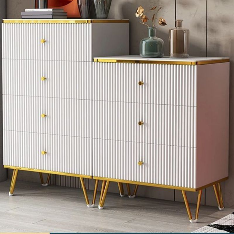 White  Accent Chest 15.74" Wide Chest with Drawers, Water Resistant