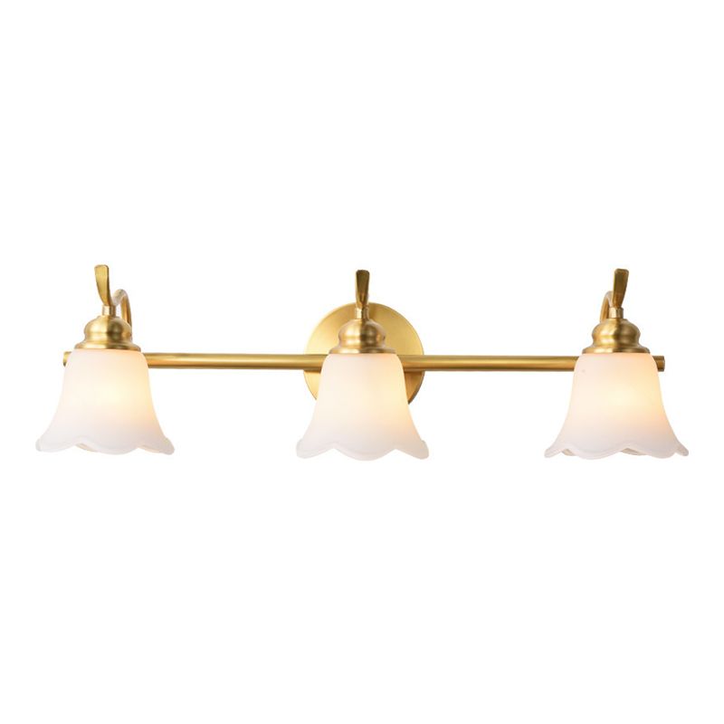 Contemporary Vanity Light Simple White Glass Mirror Lighting Fixtures for Washing Room