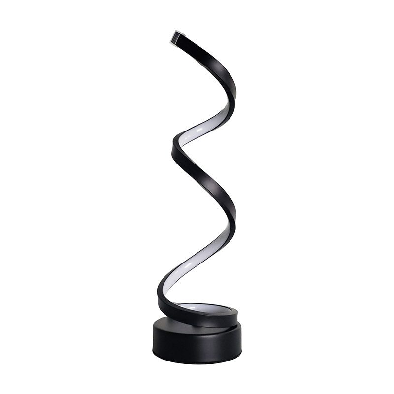 Metall Spiral Night Tischlampen moderne Stil 1 Leichte Nachttischlampe