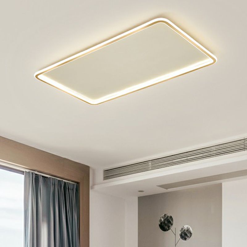 Aluminium Ultrathin LED Flush Mount Lamp-Minimalismus Gold Finish Deckenleuchte für Schlafzimmer