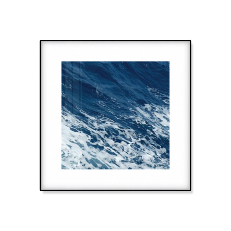 Seascape Ocean Water Wall Art Tropics Textured Canvas in Blue for House Interior