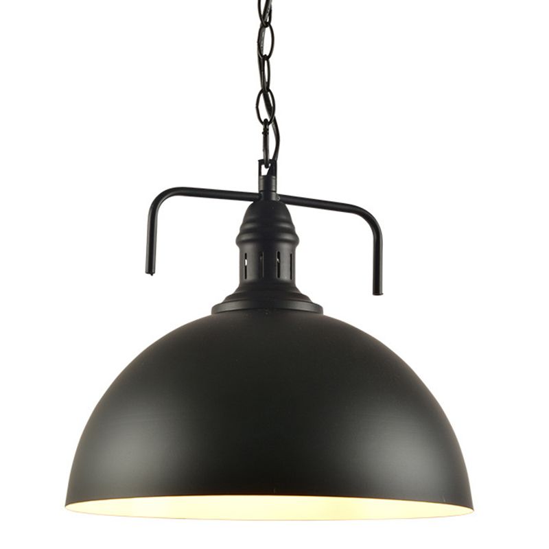 Apparecchiatura per illuminazione a sospensione Stile vintage Lampada sospesa con tonalità in metallo giunto in nero in nero