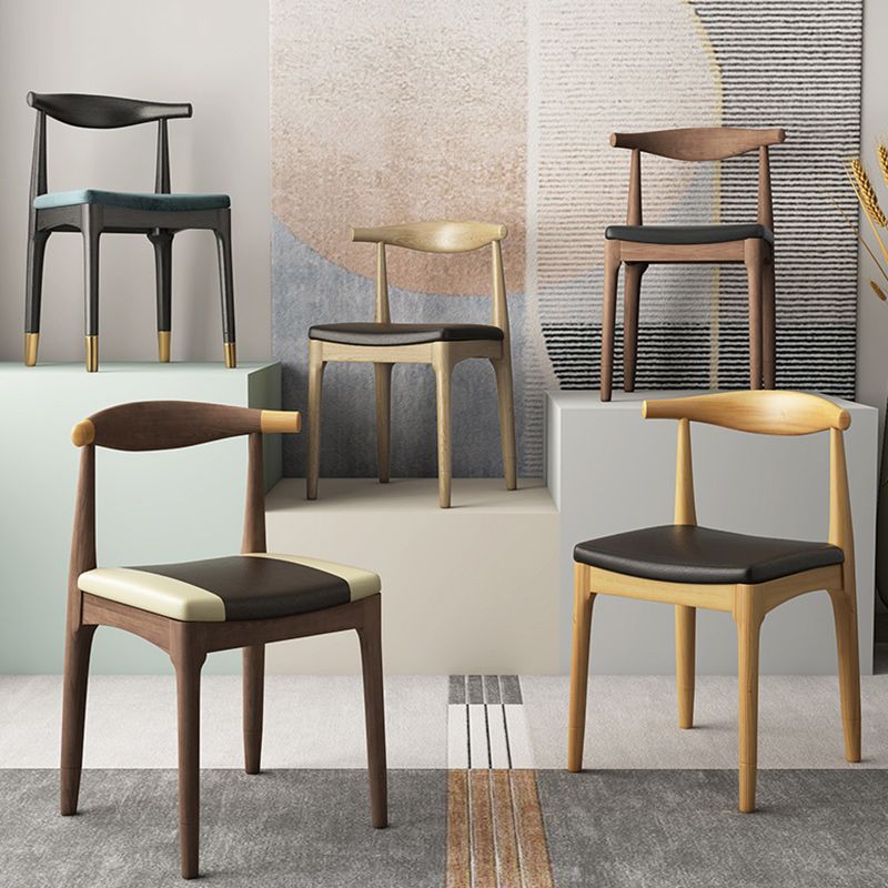 Armless Kitchen Chairs Modern Wooden Side Chairs for Dining Room