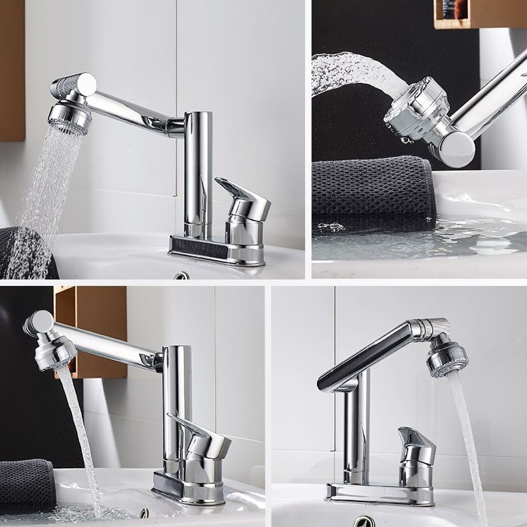 Modern 1-Handle Bathroom Sink Faucet 2 Hole Centerset Lavatory Faucet