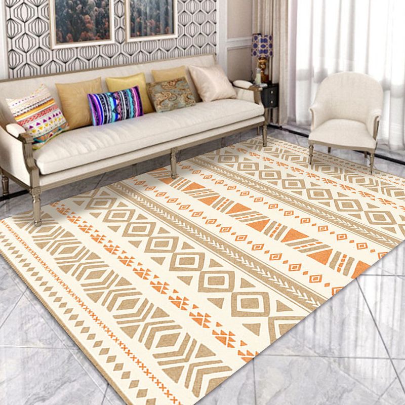 Light Color Home Decoration Carpet Retro Southwestern Print Area Rug Polyester with Washable Rug