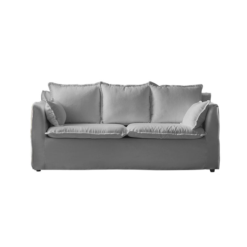 Modern Fabric Sofa 30.3"W with Sofa Flared Arm with Bolster Pillows for Living Room