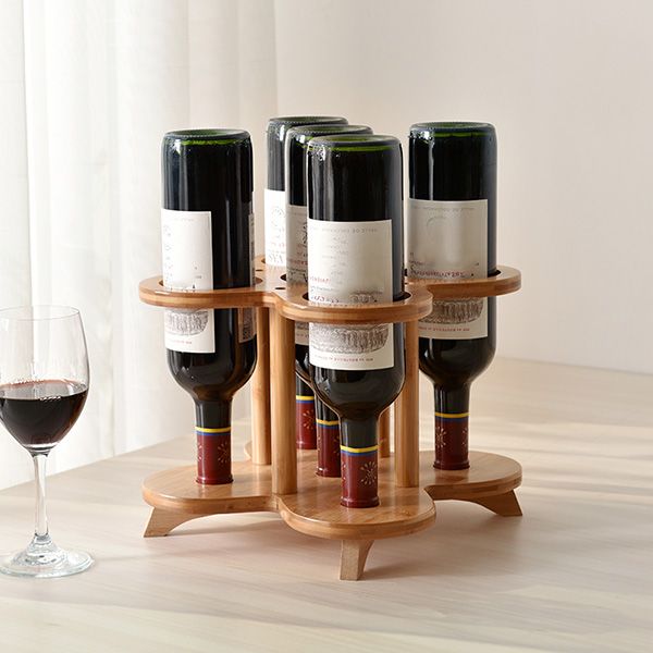 Modern Tabletop Wine Bottle Rack Wooden Wine Bottle Rack for Home