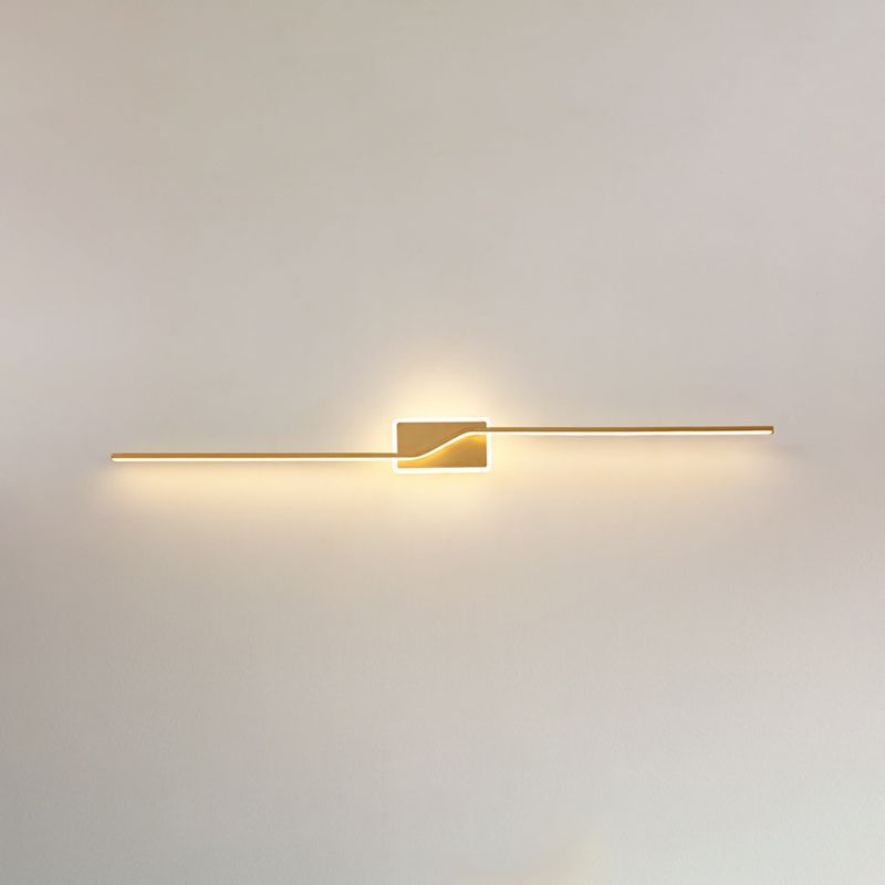 Contemporary Vanity Lights Metal Wall Light Fixtures in Gold for Bathroom