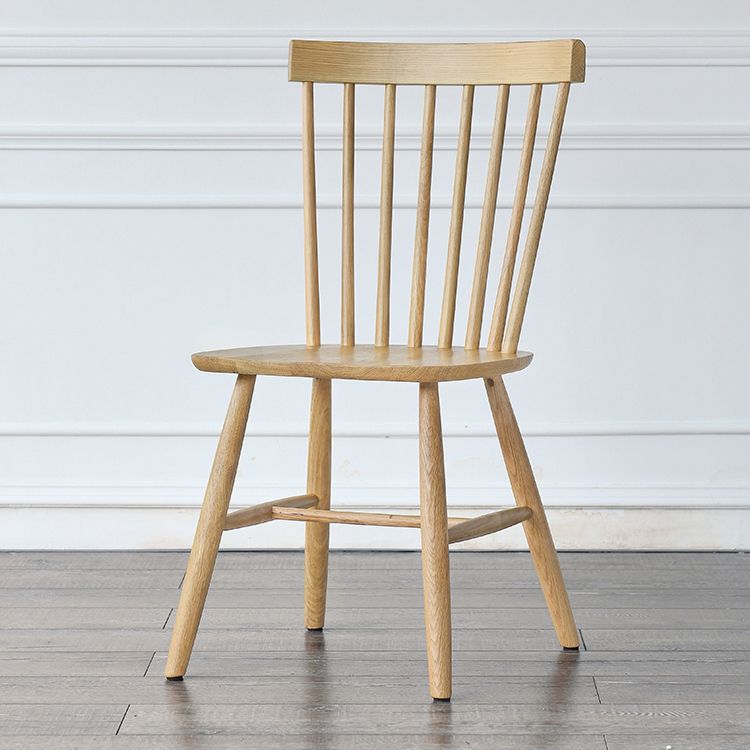 Minimalist Wood Side Dining Chairs Windsor Back Side Chair for Home