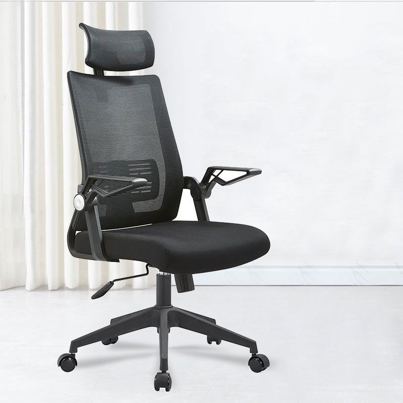 Black Nylon Modern Conference Chair Mid-Back and High Back Mesh Office Chair