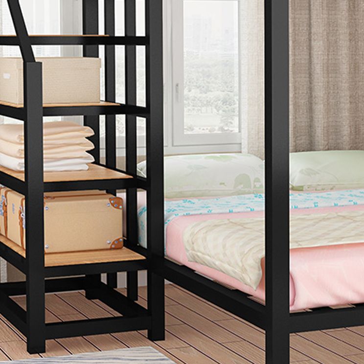 Contemporary No Theme Bunk Bed/Loft Bed in Metal with Guardrails