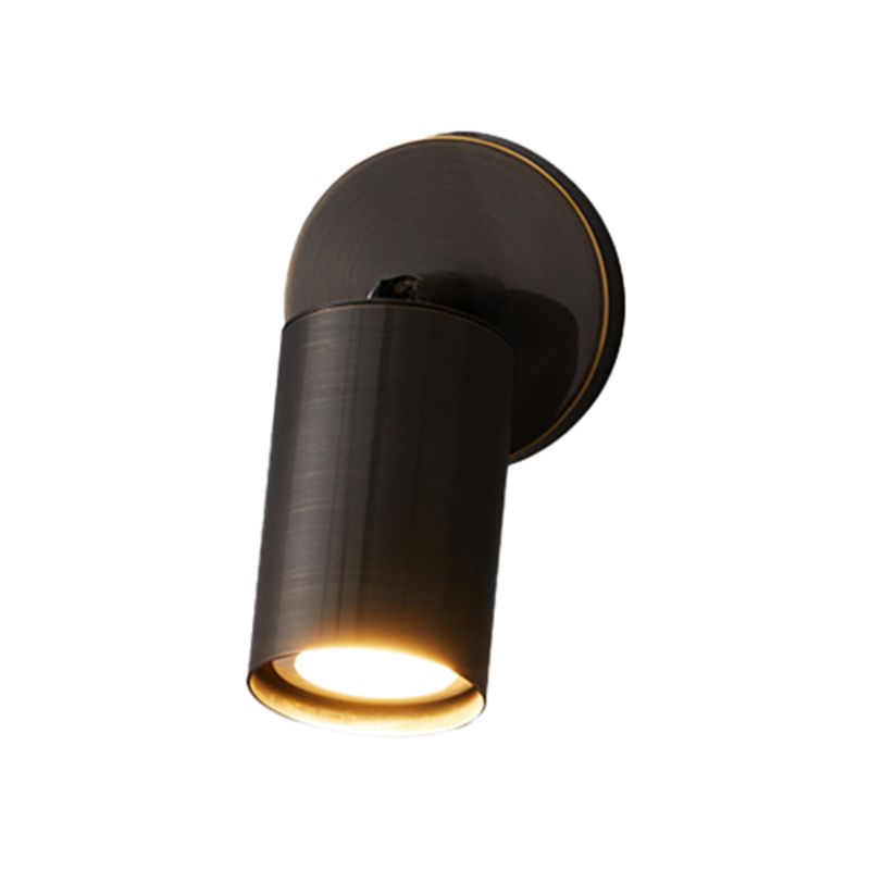 Nordic Style Copper Vanity Light Adjustable Cylinder Shape Vanity Lamp for Shower Room