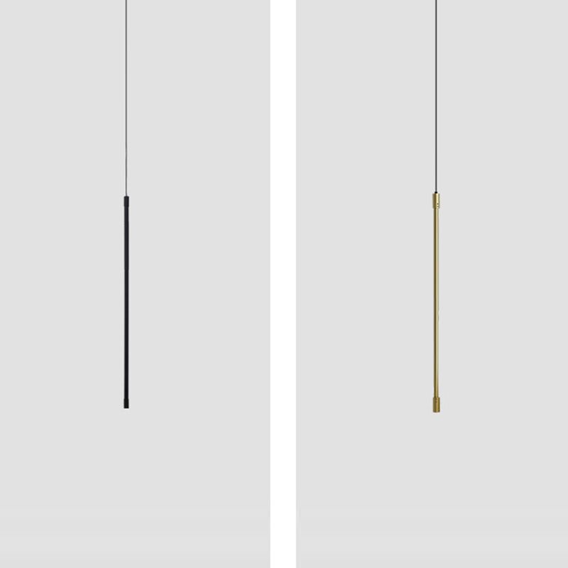 Modern Minimalist Linear Pendant Lighting Fixtures Aluminum Pendant Ceiling Lights for Bedroom