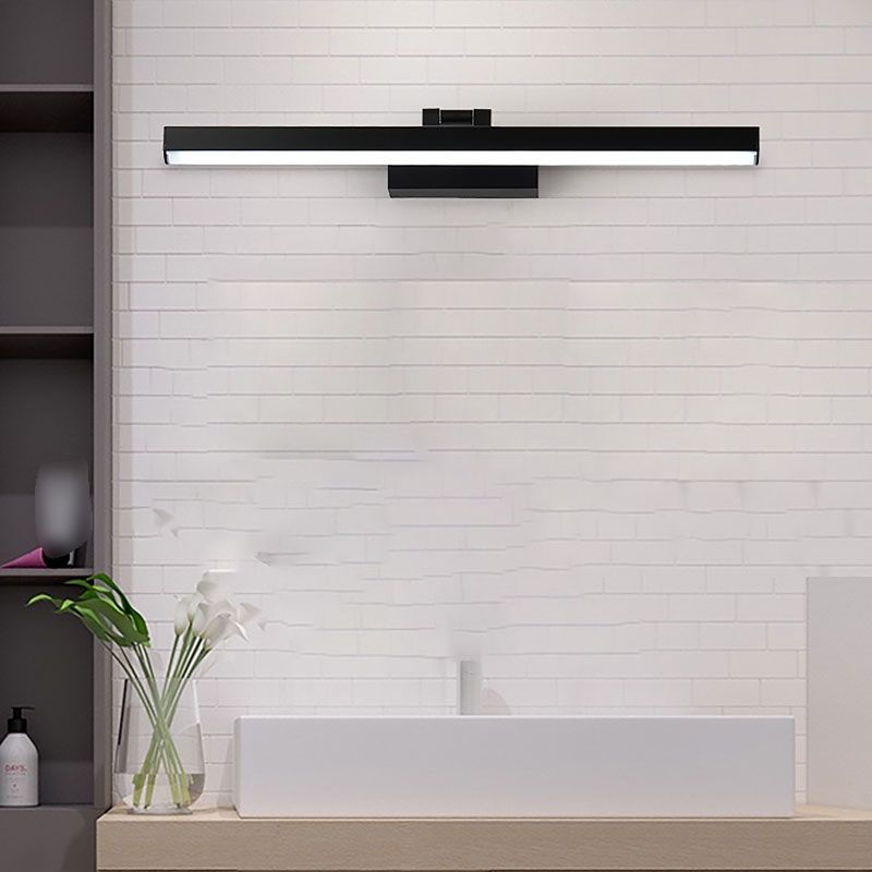 Moderne stijl strip vorm muurverlichting metaal 1 licht sconce licht voor doucheruimte