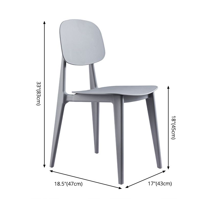 Contemporary Home Side Chair Open Back Plastic 32" H Dining Room Chair